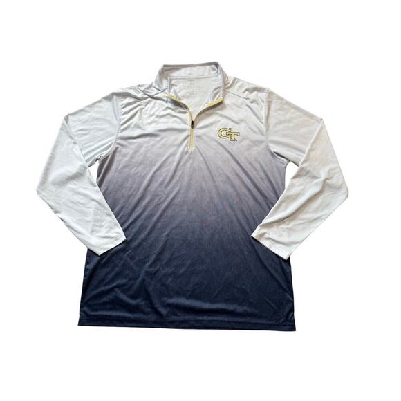 COLOSSEUM Men's Lightweight pullover 1/4 zip, Georgia Tech; GT, Yellow Jackets - Picture 1 of 8